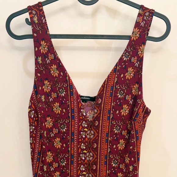Ambiance Boho Floral Print Sleeveless Jumpsuit in Small - Picture 2 of 5